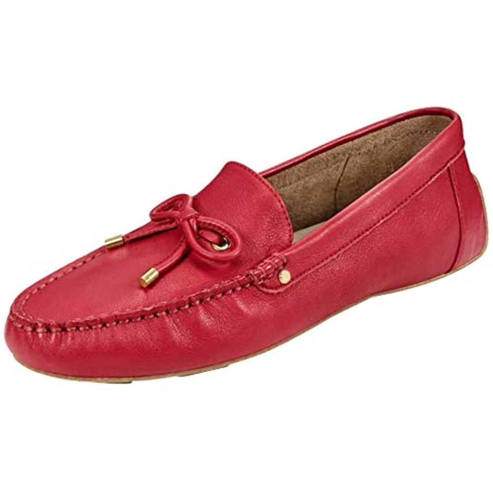 Aerosoles Women's Brookhaven Driving Style Loafer, Red Leather, 7.5 M